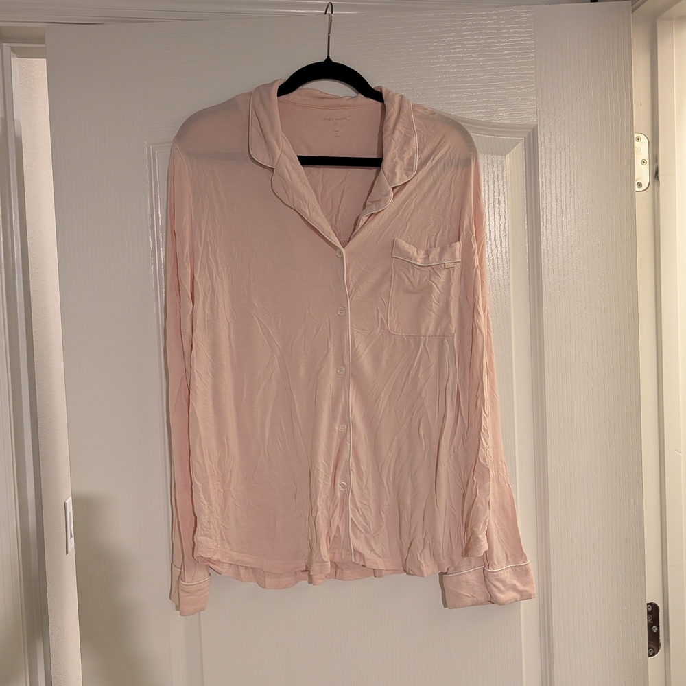 Cozy Earth Soft Pink Button-Up Pajama Set